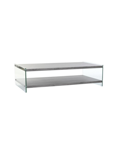 MESA CENTRO CRISTAL MDF 130X65X35,5 TEMPLADO GRIS