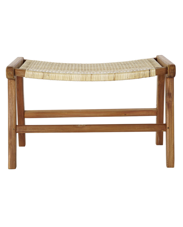 DESCALZADORA TECA RATAN 65X47X40 NATURAL