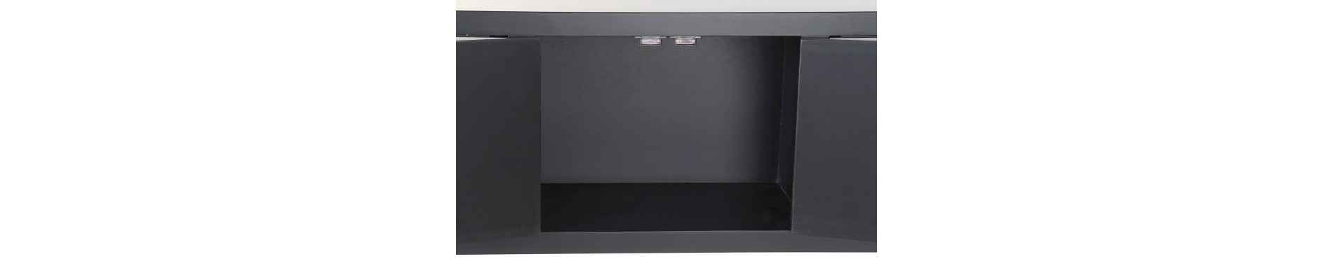 CONSOLA ABETO MDF 95X24X79 ORIENTAL NEGRO