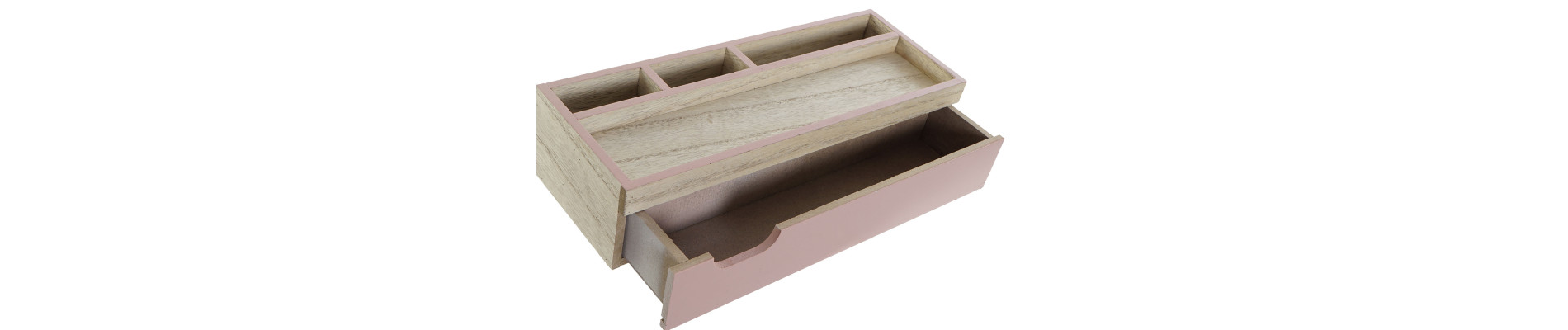 ORGANIZADOR PAULOWNIA 29X11X7 ROSA