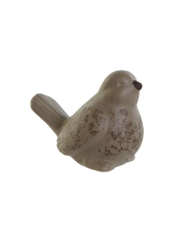 FIGURA GRES 19X11X14 PAJARO MATE MARRON