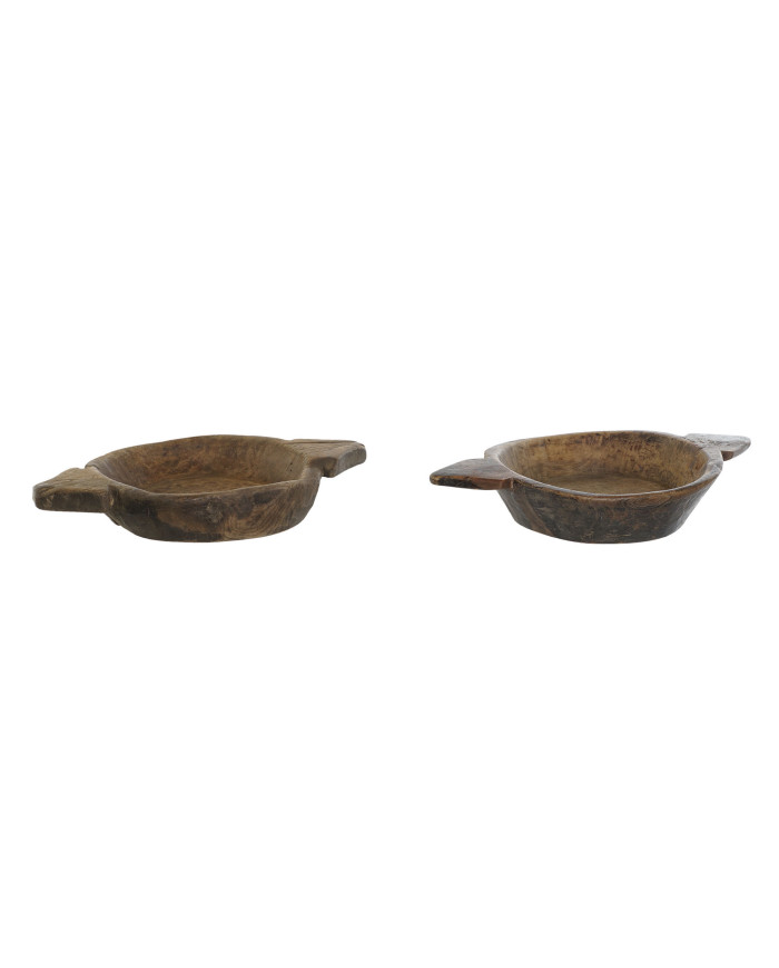 BANDEJA MADERA TECA 53X36X8 ANTIGUO 2 SURT.