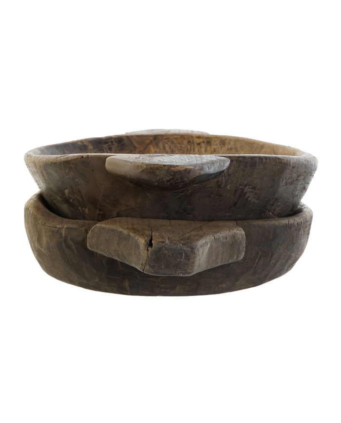 BANDEJA MADERA TECA 53X36X8 ANTIGUO 2 SURT.