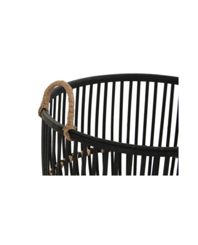 CESTA SET 3 BAMBU 38X38X39 NEGRO