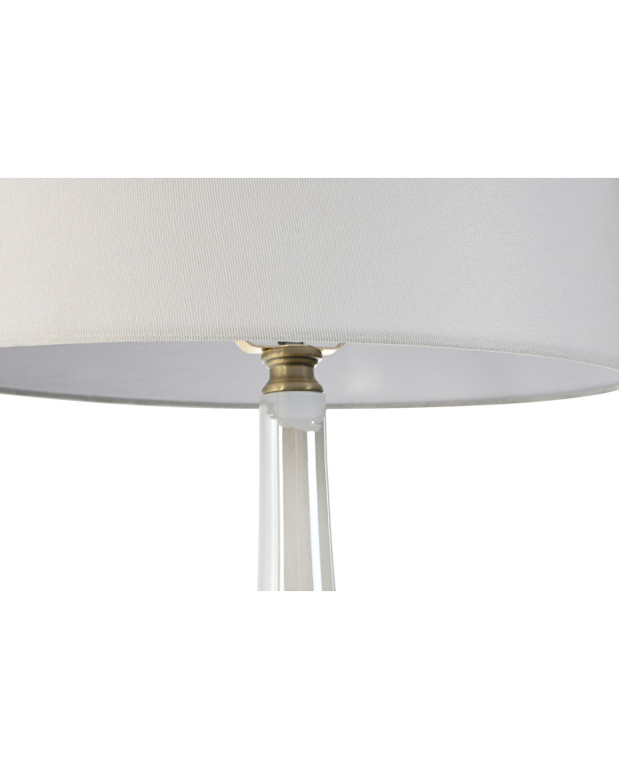 LAMPARA SOBREMESA CRISTAL LINO 40X40X78 BICOLOR