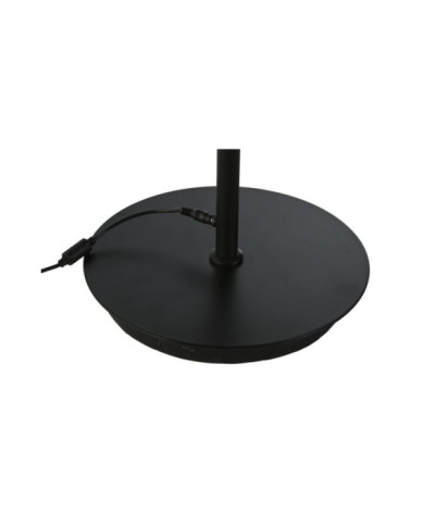 LAMPARA SOBREMESA CRISTAL METAL 35X35X58 NEGRO