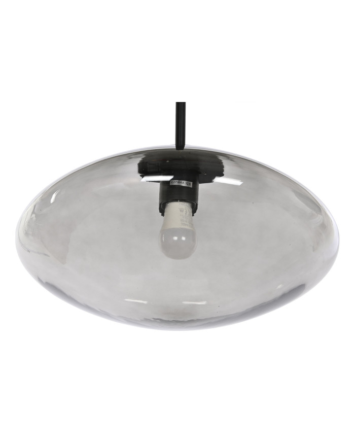 LAMPARA TECHO CRISTAL 36X36X20 GRIS
