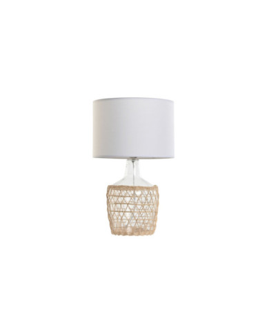 LAMPARA SOBREMESA CRISTAL CUERDA 28X28X45