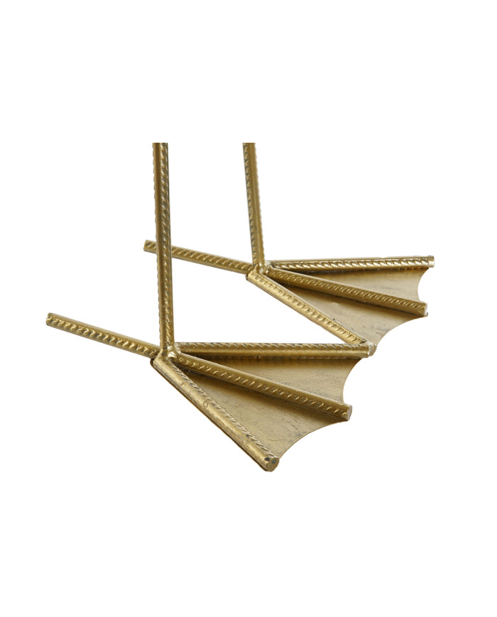 LAMPARA PIE RESINA METAL 37X24X74 GARZA DORADO