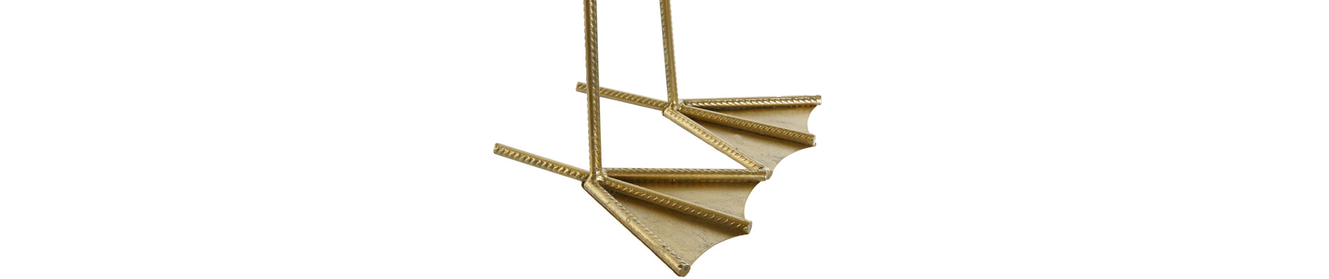 LAMPARA PIE RESINA METAL 37X24X74 GARZA DORADO