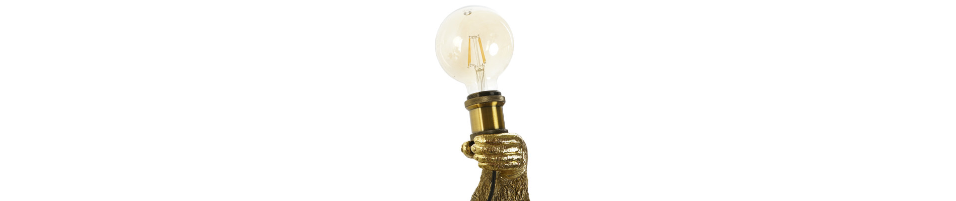 LAMPARA APLIQUE RESINA 51X20X41 GORILA DORADO