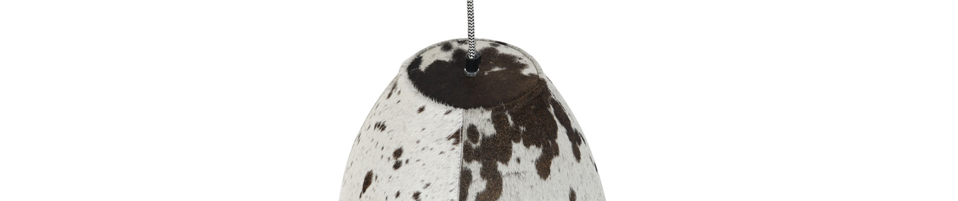 LAMPARA TECHO METAL PIEL 34X34X28 VACA
