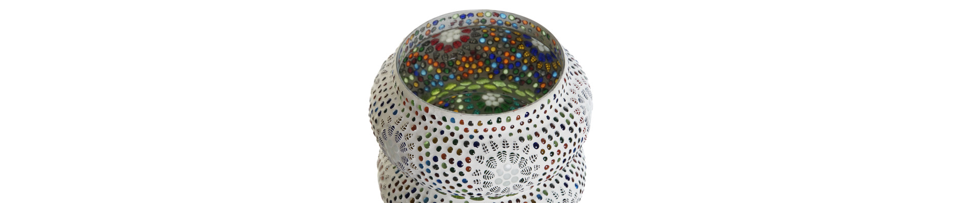 LAMPARA SOBREMESA CRISTAL 23X23X30 MOSAICO