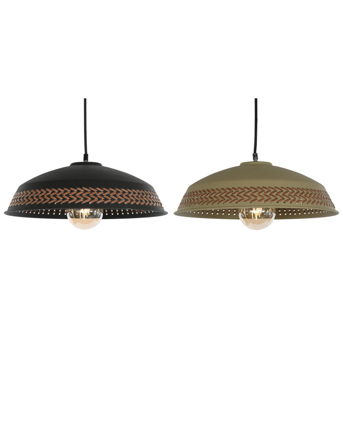 LAMPARA TECHO METAL PU 42X42X24 2 SURT.