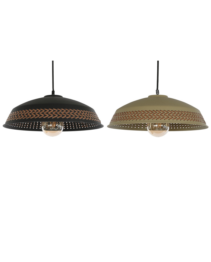 LAMPARA TECHO METAL PU 42X42X24 2 SURT.