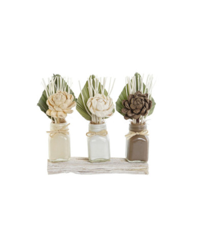PLANTA SET 3 FLOR SECA CERAMICA 21X8X20 BLANCO
