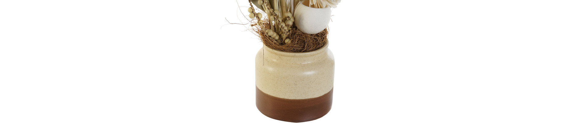 PLANTA CERAMICA FLOR SECA 25X14X35 3 SURT.