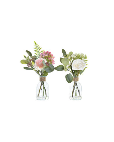 PLANTA TELA CRISTAL 8X8X31 ROSAS 2 SURT.