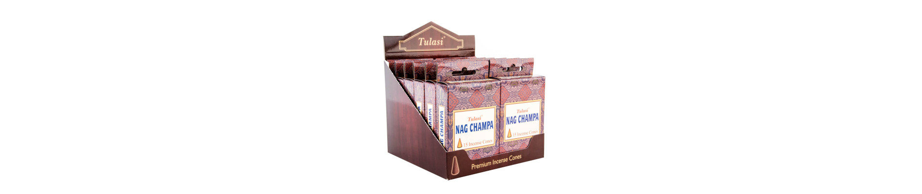 INCIENSO CONO SET 15 AROMA 7X2X13 NAG CHAMPA