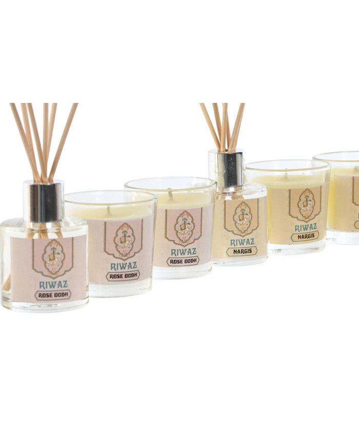 VELA SET 3 CRISTAL 25X16X6 2 VELAS + 1 MIKADO 5 SU