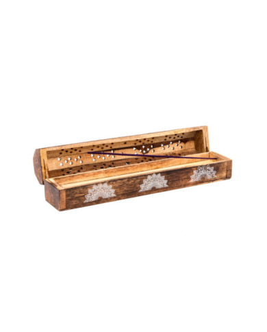 SOPORTE INCIENSO SET 10 MADERA 30X5X6 25 CM, INCIE