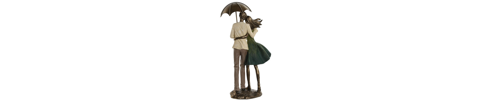 FIGURA RESINA 12,5X8X25,5 PAREJA VERDE