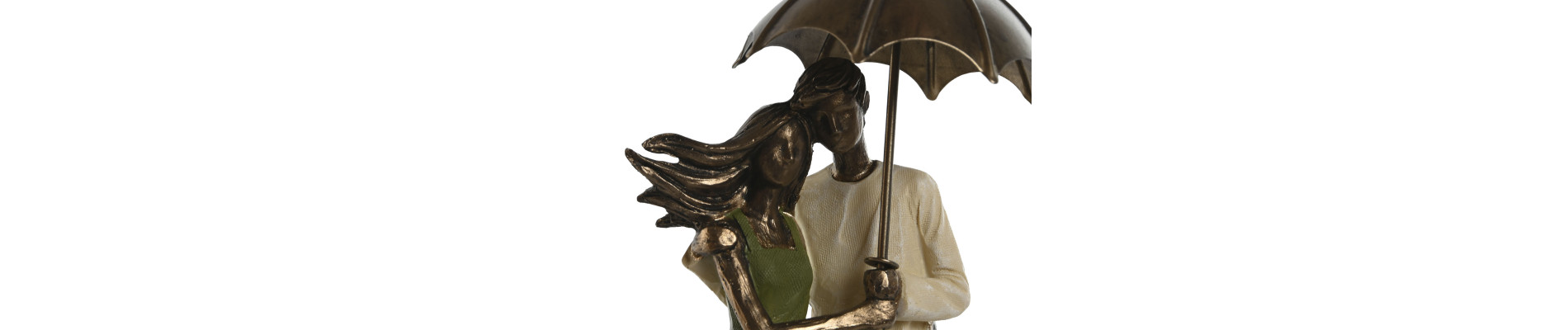 FIGURA RESINA 12,5X8X25,5 PAREJA VERDE