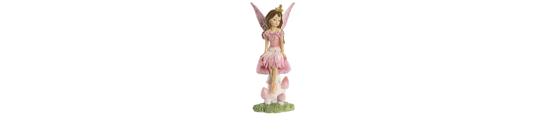 FIGURA RESINA 8X6X18,5 HADA SETA ROSA