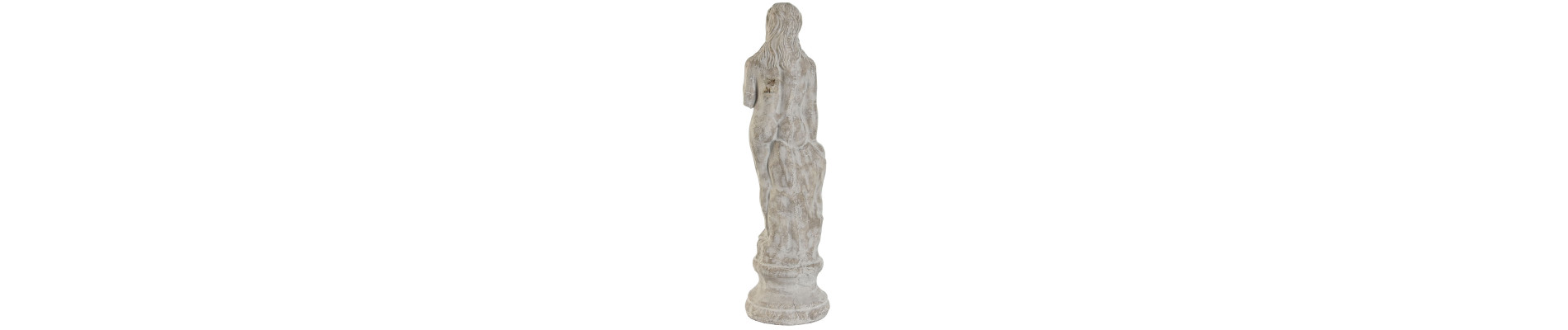 FIGURA CEMENTO 17X17X61 MUJER DESGASTADO GRIS