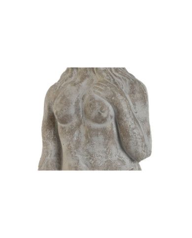 FIGURA CEMENTO 17X17X61 MUJER DESGASTADO GRIS