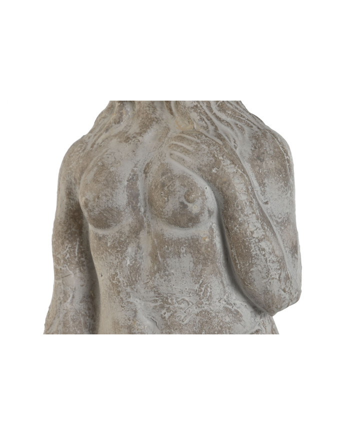 FIGURA CEMENTO 17X17X61 MUJER DESGASTADO GRIS