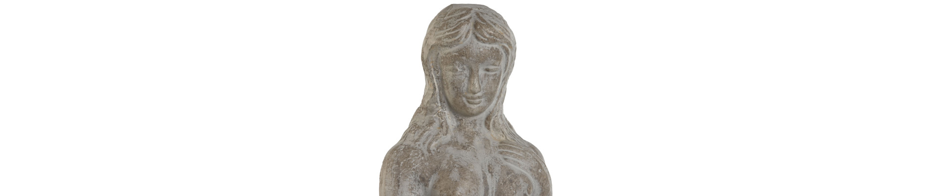 FIGURA CEMENTO 17X17X61 MUJER DESGASTADO GRIS