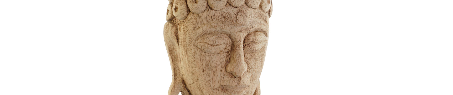 FIGURA MANGO HIERRO 20X12X48 BUDA NATURAL MARRON