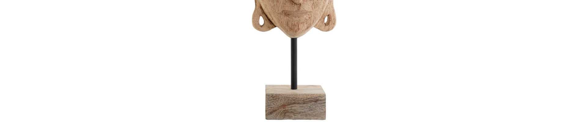FIGURA MANGO HIERRO 20X12X48 BUDA NATURAL MARRON
