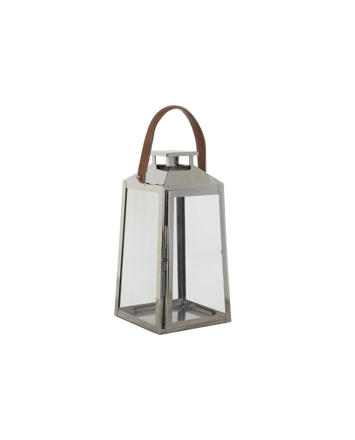 FAROLA ACERO CRISTAL 20X20X40 CROMADO PLATEADO