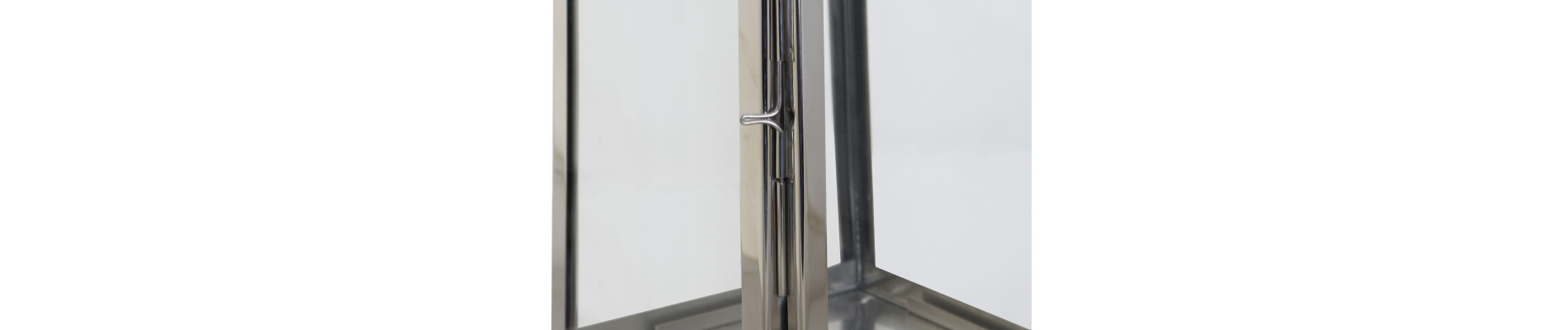 FAROLA ACERO CRISTAL 20X20X40 CROMADO PLATEADO