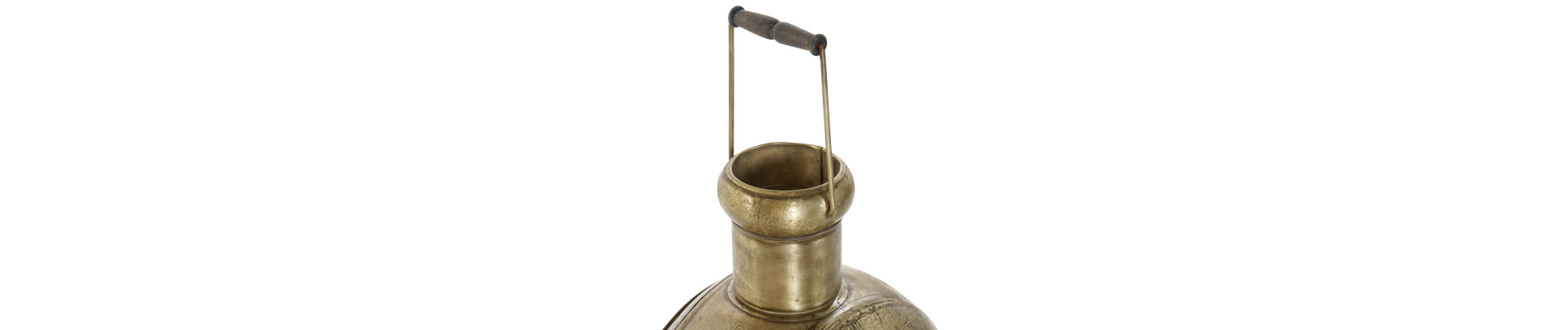 FAROLA METAL CRISTAL 37X20X56 DORADO