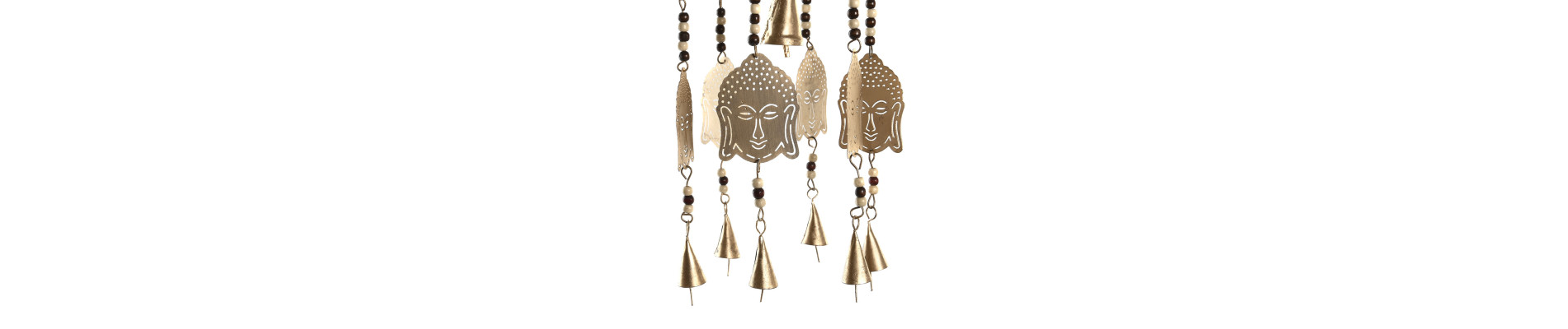 DECORACION COLGANTE METAL 15X15X55 BUDA DORADO