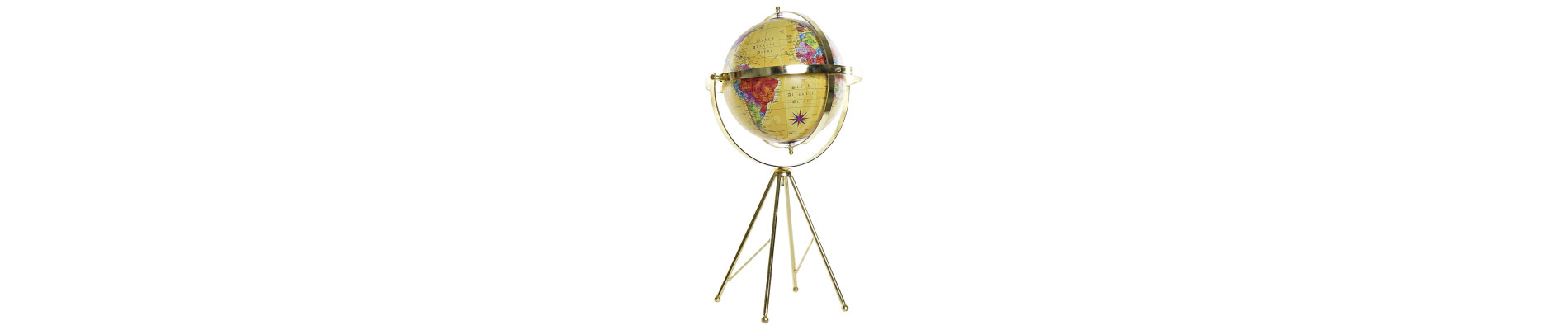 GLOBO TERRAQUEO MANGO METAL 20X20X50 TRIPODE