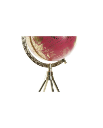 GLOBO TERRAQUEO ALUMINIO PVC 18,5X16,5X38 DORADO