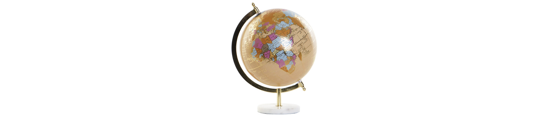 GLOBO TERRAQUEO MARMOL PVC 22X20X28 BEIGE