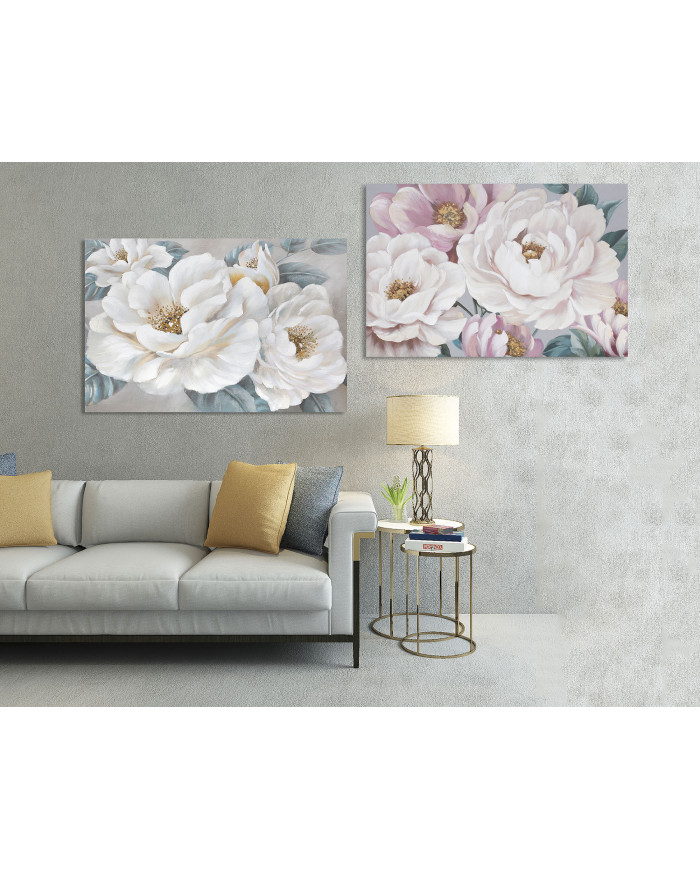 CUADRO LIENZO PINO 120X3,7X80 ROSAS 2 SURT.