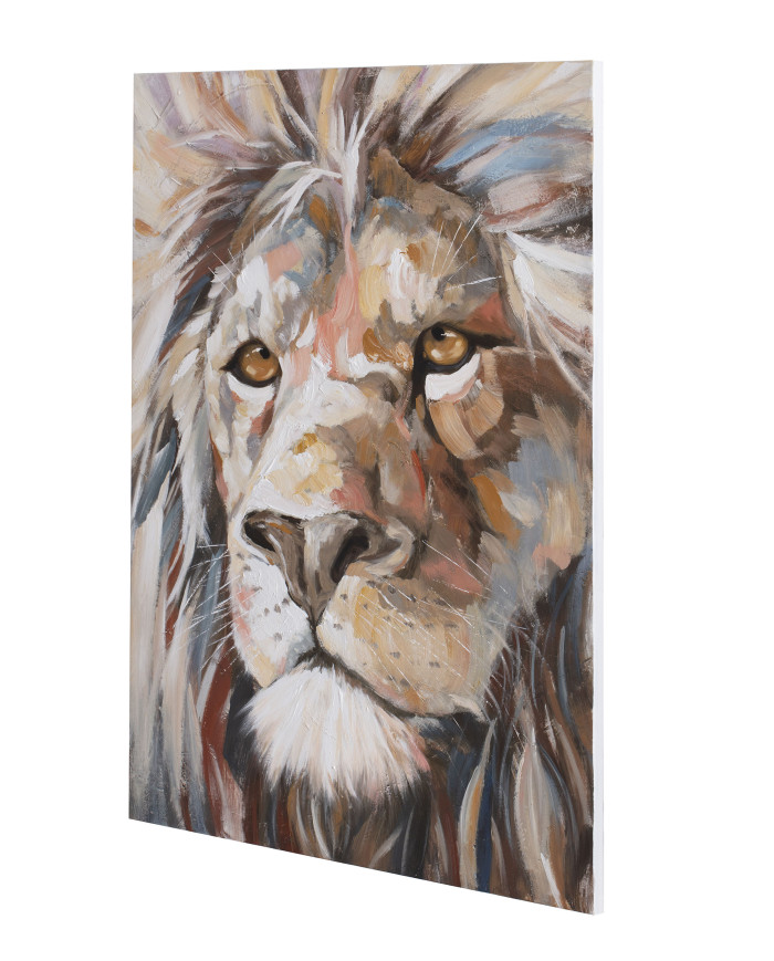 CUADRO LIENZO 90X3,7X120 ELEFANTE LEON 2 SURT.