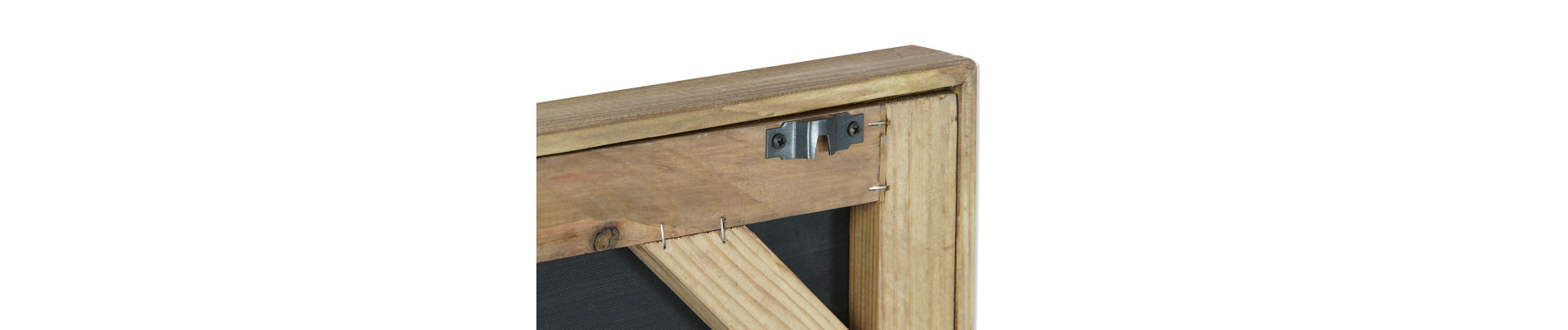CUADRO MADERA RECICLADA CRISTAL 42X4X62 NATURAL