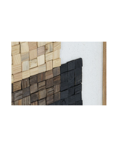 CUADRO MADERA RECICLADA CRISTAL 42X4X62 NATURAL