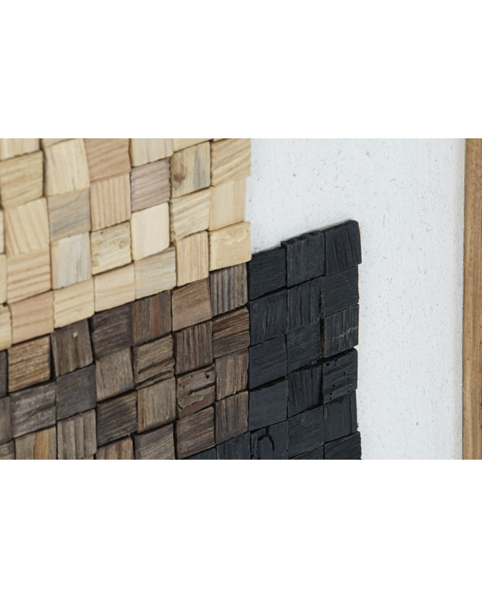CUADRO MADERA RECICLADA CRISTAL 42X4X62 NATURAL