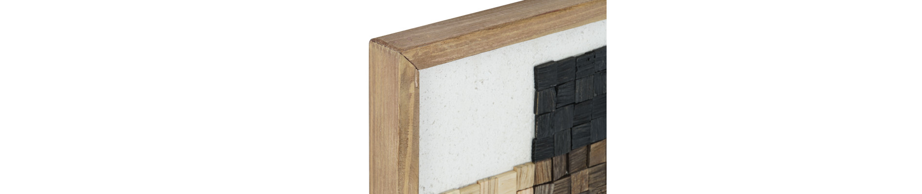 CUADRO MADERA RECICLADA CRISTAL 42X4X62 NATURAL