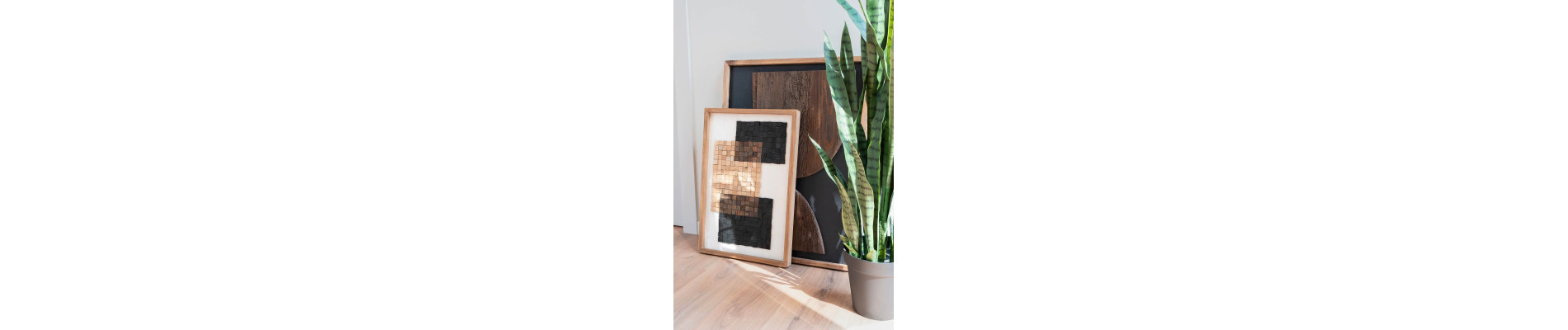CUADRO MADERA RECICLADA CRISTAL 42X4X62 NATURAL