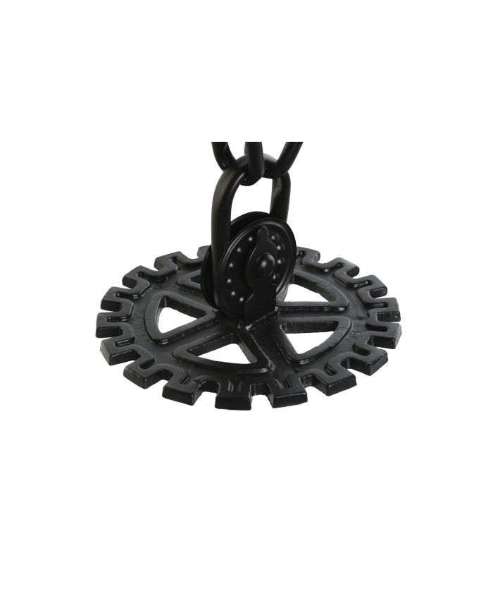 RELOJ SOBREMESA METAL CRISTAL 18X17X33 NEGRO