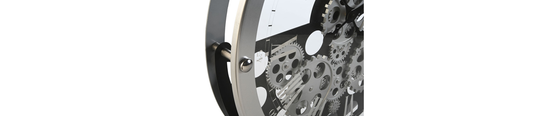RELOJ PARED METAL CRISTAL 52X8,5X52 ENGRANAJES